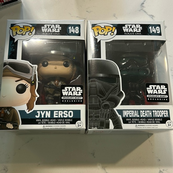 Star Wars Funko pops
Star Wars Rogue One 148 & 149 Jyn Erso & Imperial Death - Picture 1 of 6
